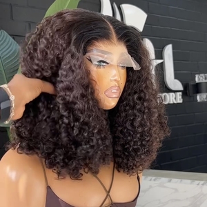 Mới Đến Nguyên Miến Điện Trinh Nữ Nhân Tóc Giả Tóc Cho Phụ Nữ Da Đen Không Có Rối Không Có Nhà Kho Miến Điện Xoăn <span class=keywords><strong>Bob</strong></span> 13x6 Ren Phía Trước Tóc Giả 12 "-16" - Product Image 3