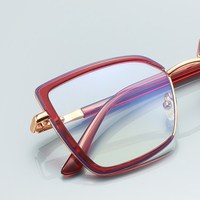 Gafas de Montura TR90 Coloridas para Mujer, Lentes de Alta Calidad con Protección Contra la Luz Azul, Patillas Metálicas, Bisagras Flexibles, Gafas de Moda
