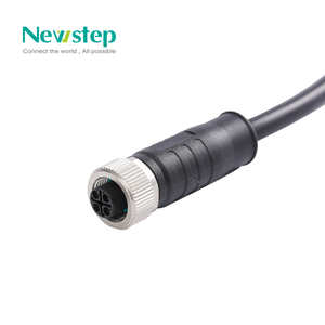 M12 S T K L M daya tinggi <span class=keywords><strong>2</strong></span> + PE <span class=keywords><strong>3</strong></span> + PE tegangan besar dicetak sudut kanan siku lingkaran PVC PUR konektor pria IP67 - Product Image 4