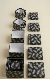 Feather Print Eco-Friendly Waterproof Rigid Paper Gift <b>Boxes</b> Magnetic Closure Matt Lamination Custom Logo Packaging for Storage - Product Image 3