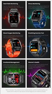 Gth3 Smart Gps Horloge Voor Mannen En Vrouwen Vierkante Sport Horloge Met 2.01Inch Scherm Waterdicht En Zaklamp Kompas Functie - Product Image 6