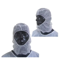 Cagoule bleue jetable PP Non tissé capuche pour Go Karting casque couvre-chef protection casquettes cagoule