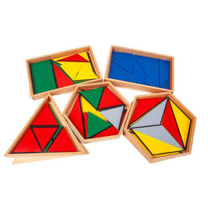 Materiales Montessori para bebé, forma geométrica de madera, Tangram, triángulos, tablero de rompecabezas, material didáctico para edades tempranas, juguetes para niños - Product Image 5