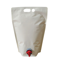 Pochette souple en aluminium avec robinet Vitop, double fond, impression héliogravure pour eau, liquides, vin, jus