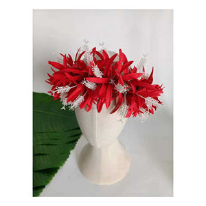 Diademas coloridas de flores de tacto Real, diademas de flores grandes de seda, flores de lirio y Araña, diademas florales hawaianas para fiesta - Product Image 2