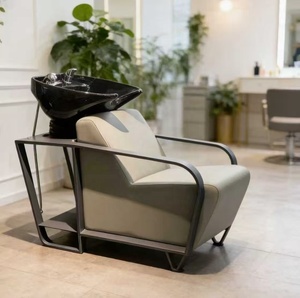 Stylish Grey Salon Shampoo <b>Bed</b> Black Ceramic Shampoo Bowl Commercial Grade Beauty Salon Equipment Hospital Bathroom Warehouse - Product Image 5