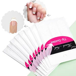 24 Designs Moon DIY Self-Adhesive Stencil French Smile Tip Guide Sticker For Nail Art Manicure