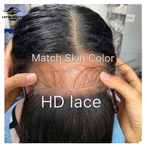 Lavishbeauty RTS transparente 13X4 13X6 HD encaje Frontal 5X5 HD Cierre de encaje con pelo de bebé prearrancado película HD delgada 13x6 Peluca de encaje - Product Image 5