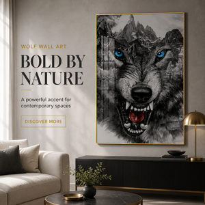 Décoration d'intérieur haut de gamme, art animalier, peinture sur porcelaine cristalline, <span class=keywords><strong>loup</strong></span>, décorations de bureau de luxe, art mural encadré, Etenwolf, <span class=keywords><strong>loup</strong></span> <span class=keywords><strong>blanc</strong></span> de 12 pouces - Product Image 3