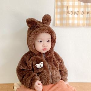 K-Style Ins coton Outwear garçons filles automne hiver en peluche épaissie à capuche mignon bébé vêtements vestes d'hiver pour enfants - Product Image 6