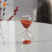 ALEO Home Meilleure Vente Sablier Classique Rouge en Cristal 3min 5min avec logo ou sans logo
