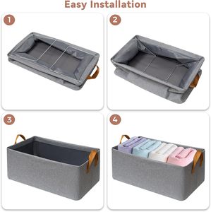 Cationic Fabric Wardrobe Organizer <b>Drawer</b> Organizer for Sweaters,Jeans PP Board Clothing Organizer <b>Drawer</b> Foldable <b>Storage</b> <b>Box</b> - Product Image 5
