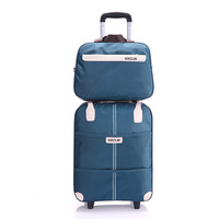 Petite Valise Chariot Pliante Oxford Élégante Personnalisée Sac de Voyage à Roulettes Bagage Tendance Expédition Aérienne