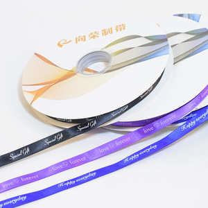 Индивидуальная атласная лента с английскими буквами 1 см для упаковки подарков, декора свадебных букетов, 100 ярдов на рулоне - Product Image 4