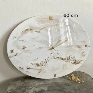 Resin Round <b>Wall</b> <b>Clock</b> Quartz Movement Needle Display Luxury Home Decor Modern Design <b>for</b> <b>Living</b> <b>Room</b> Kitchen Bedroom Office - Product Image 4