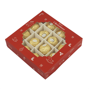 Boîte-cadeau à desserts avec fenêtre rouge, pour fête de noël, chocolat, bonbons, gâteaux, emballage d'aliments et boissons à domicile, 16 compartiments - Product Image 4
