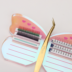 Nuovo arrivo acrilico farfalla ciglia piastrelle <span class=keywords><strong>Pallet</strong></span> acrilico personalizzato estensione ciglia <span class=keywords><strong>Pallet</strong></span> supporto piastra piastrella - Product Image 3