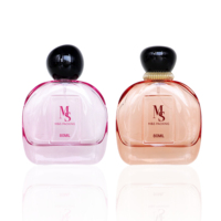 Flacons de parfum ovales en verre de luxe à fond épais de 80 ml avec bouchon de forme irrégulière