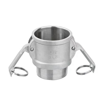 Conector Rápido de Acero Inoxidable 304 Tipo B, Rosca Externa Hembra, Cabezal de Alta Presión para Tubería de Agua, Junta Tipo Abrazadera, Tubo Liso
