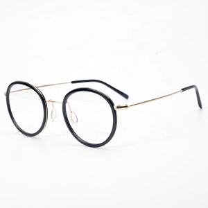 <strong>Korean</strong> Designed Acetate Unisex Retro Round Metal Optical Frame Eye <strong>Glasses</strong> - Product Image 3