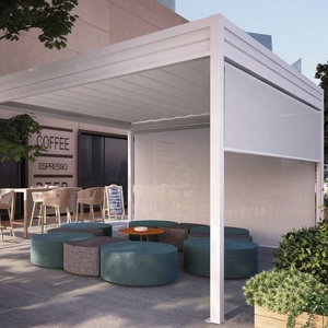 Aluminum Alloy Frame PVC Fabric Motorized Remote Control Retractable Patio Sun Shade <strong>Awning</strong> <strong>Wall</strong> <strong>Mounted</strong>/Freestanding Design - Product Image 6