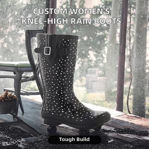 <span class=keywords><strong>Botas</strong></span> <span class=keywords><strong>de</strong></span> <span class=keywords><strong>Agua</strong></span> <span class=keywords><strong>de</strong></span> Goma con Logotipo Personalizado <span class=keywords><strong>para</strong></span> <span class=keywords><strong>Mujer</strong></span>, <span class=keywords><strong>Botas</strong></span> Altas hasta la Rodilla con Estampado, <span class=keywords><strong>para</strong></span> Verano y Otoño - Product Image 2