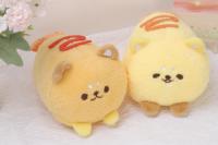 Jouet en peluche personnalisé brodé en forme de chien style sushi, coussin réconfortant, rembourrage en coton PP, jouets en peluche écologiques, estampage doré