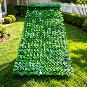 Rouleau de clôture <span class=keywords><strong>artificielle</strong></span> réaliste en feuilles et fleurs, sans entretien, résistant aux UV, écologique, moderne, pour <span class=keywords><strong>jardin</strong></span> extérieur et cour, en soie <span class=keywords><strong>artificielle</strong></span> - Product Image 4