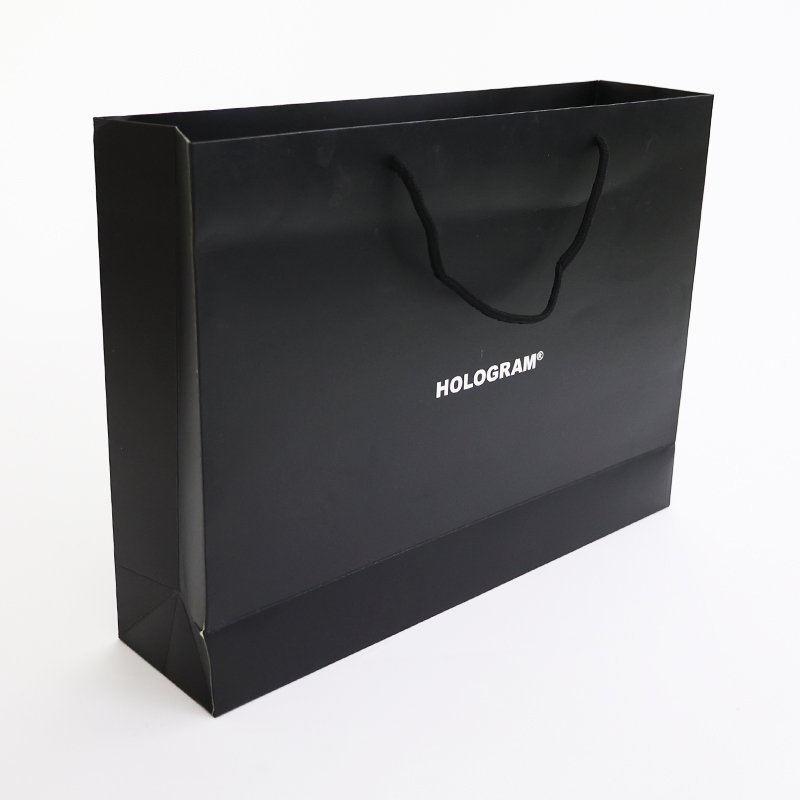 Custom Your Own Logo Coated Craft Packaging Bag With Handle Shopping Paper Bag