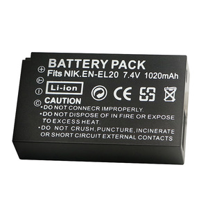 แบตเตอรี่ EN-EL20 1020มิลลิแอมป์ต่อชั่วโมงสำหรับ Nikon 1 J1 AW1 J3 J2 S1 COOLPIX ไฟ CE ROHS ขายส่งระดับ1มีเสถียรภาพ - Product Image 1