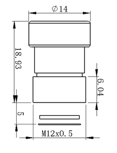 Camera công nghiệp Zhongwei kích thước hình ảnh 1/1.8 inch, ngàm M12, khẩu độ F/5.6, VIS 12MP, ống kính lọc IR Cut 16mm - Product Image 6