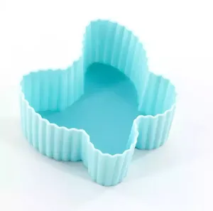 Multifuncional en forma de mariposa de silicona Muffin Cup DIY decoración pastel hornear moldes