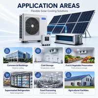 Système de climatisation solaire Zeoluff à entraînement direct, unité de refroidissement hybride AC/DC avec onduleur et MPPT pour entrepôts frigorifiques