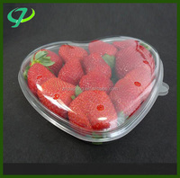Hartvormige transparante plastic fruitverpakking, op maat gemaakte clamshell blisterverpakking voor aardbeien en ander vers fruit.