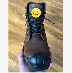 DSF53 All Seasons <b>Waterproof</b> Static Electricity Resistant Mid Cut Steel Toe Brown Full Grain Leather Safety <b>Working</b> <b>Boots</b> - Product Image 6