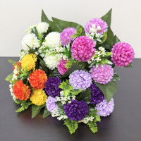Bouquet de fleurs artificielles d'hortensias multicolores, fausses fleurs pour la décoration de la maison, arrangements floraux pour mariage