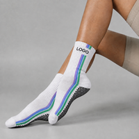 Chaussettes de yoga personnalisées pour femmes, avec logo, respirantes, antidérapantes, pour le ballet, le sport et le Pilates