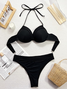 Nouveau design d'été WG : Maillot de bain deux pièces push-up à armatures pour femmes, sexy, <span class=keywords><strong>micro</strong></span> <span class=keywords><strong>bikini</strong></span> pour grandes poitrines - Product Image 6