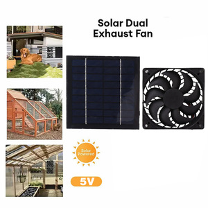 พัดลมพลังงานแสงอาทิตย์ 5W 6V แผงโมโนคริสตัลไลน์พร้อมพัดลมเดี่ยวสำหรับเล้าไก่ ระบายอากาศสัตว์เลี้ยง ใช้งานแบบพกพา - Product Image 5