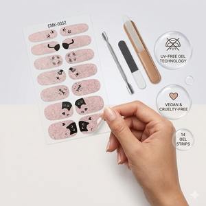 Bandes de vernis à ongles en gel Express UV Free, 22 bandes, motifs variés, style cœur automne français, sans lampe, imperméables, pour les vendeurs eBay - Product Image 2