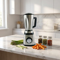Mixeur Électrique Commercial Robuste 1,5 L en Acier Inoxydable pour Broyer la Glace, Multifonctionnel pour la Cuisine