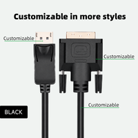 Câble adaptateur DP vers DVI24+1 plaqué or de haute qualité 1,8 m pour la conversion de carte graphique DVI vers moniteur