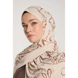 Pañuelo Cuadrado y Pañuelo de Bolsillo con Diseño de Hojas en Tono Beige Marrón Puro, Calidad Premium con Diseño Elegante - Product Image 4