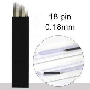 0.18mm black wrap 18 pin Permanent Makeup microblading blades