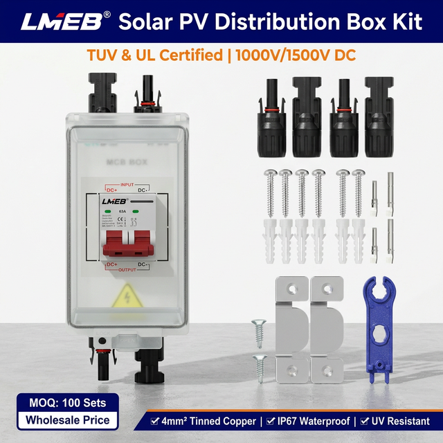 IP65 DC500V/600V 1-String Solar Disconnect Switch 16/20/25/32/40/50/63A PV Circuit Breaker Power Distribution Equipment