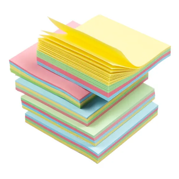 Promozionale colorato formato personalizzato nota adesiva 4 colori misti Note di buona qualità per l'ufficio e la scuola