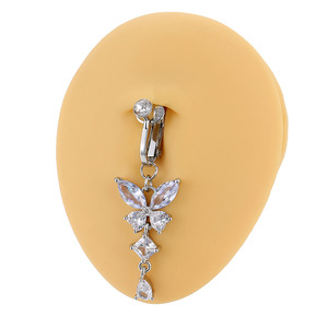 Anillos <span class=keywords><strong>de</strong></span> <span class=keywords><strong>ombligo</strong></span> <span class=keywords><strong>de</strong></span> clip con circonitas cúbicas <span class=keywords><strong>de</strong></span> moda 2026, joyería <span class=keywords><strong>de</strong></span> <span class=keywords><strong>piercing</strong></span> <span class=keywords><strong>falso</strong></span> sin perforación para mujer - Product Image 2