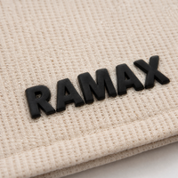 Shorts en tricot gaufré beige RAMAX 220GSM, respirants, avec logo 3D en silicone, streetwear, shorts de sport, shorts de basket-ball pour hommes, fabrication en usine