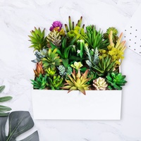 Succulentes en gros décoratif mini cactus assortiment extérieur intérieur suspendu arrangement plantes artificielles succulentes à vendre