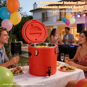 Secchio per zuppe in acciaio inox 10/15/20/25/30/40/50/60/70/80LThermos per alimenti caldi o surgelati - Product Image 2